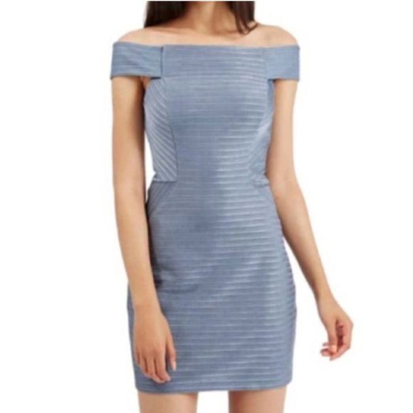 Topshop Dresses & Skirts - Topshop Off the Shoulder Ribbed Body-Con Dress